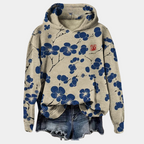 Kaori Sudadera con Capucha para Mujer – Hoodie Floral Oversize Cómoda y Moderna