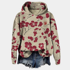 Kaori Sudadera con Capucha para Mujer – Hoodie Floral Oversize Cómoda y Moderna