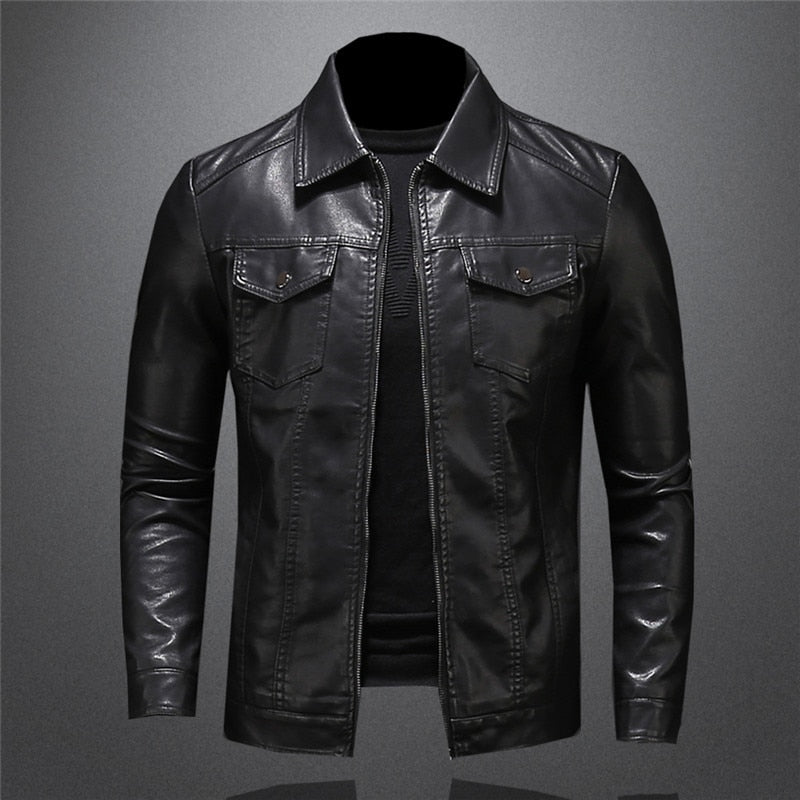 Robert Chaqueta de Cuero para Hombre – Cazadora Elegante de Piel Premium