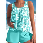 Adalina Tankini Floral para Mujer – Bikini Dos Piezas Elegante Playa Verano