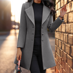 Juniper Abrigo de Lana para Mujer – Abrigo Elegante Entallado de Invierno Chic