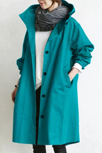 Elizabeth Abrigo de Lluvia para Mujer – Chaqueta Impermeable Elegante con Capucha