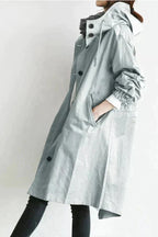 Elizabeth Abrigo de Lluvia para Mujer – Chaqueta Impermeable Elegante con Capucha