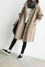 Elizabeth Abrigo de Lluvia para Mujer – Chaqueta Impermeable Elegante con Capucha