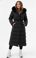 Vera Abrigo Largo de Invierno para Mujer – Chaqueta Acolchada Elegante con Pelo
