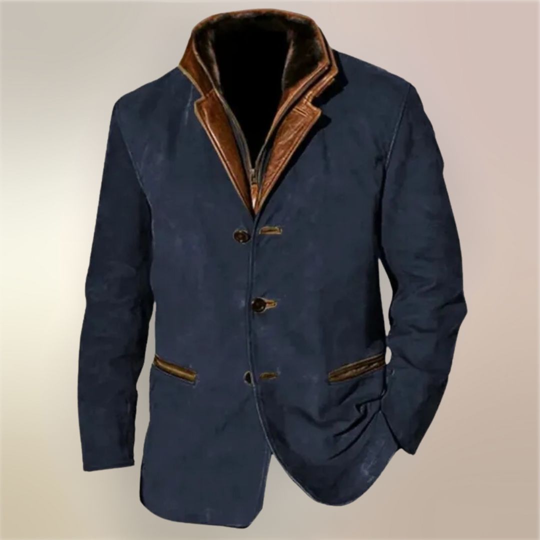 Aaron Chaqueta Vintage para Hombre – Chaqueta Retro Chic Elegante Moderna