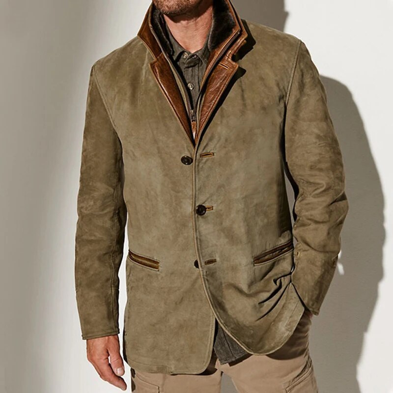 Aaron Chaqueta Vintage para Hombre – Chaqueta Retro Chic Elegante Moderna