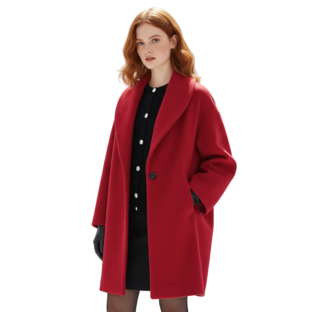 Vicky Abrigo Oversize para Mujer – Abrigo Largo Elegante Chic Invierno Moderno