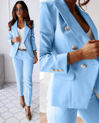 Elena Traje Elegante para Mujer – Blazer Sofisticado y Pantalón Ajustado Formal