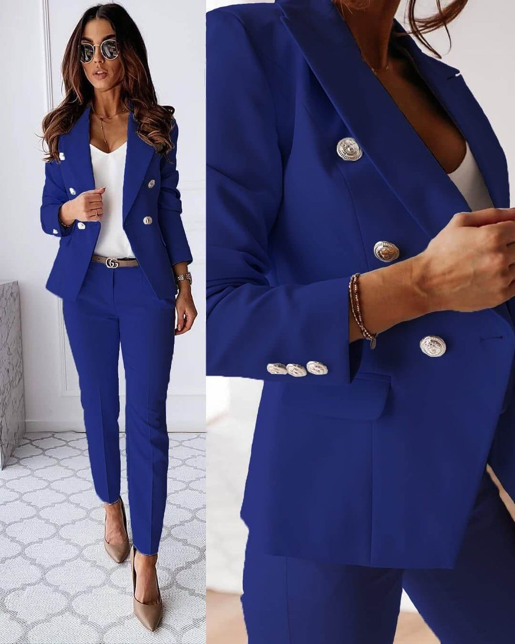 Elena Traje Elegante para Mujer – Blazer Sofisticado y Pantalón Ajustado Formal