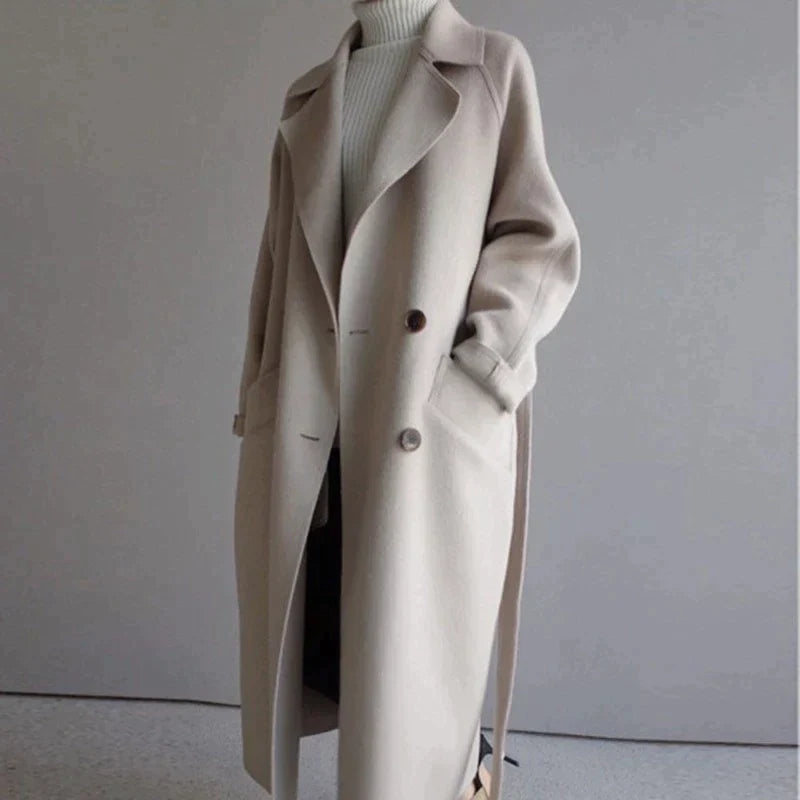 Isabelle Abrigo Largo de Lana para Mujer – Chaqueta Elegante y Cálida Premium