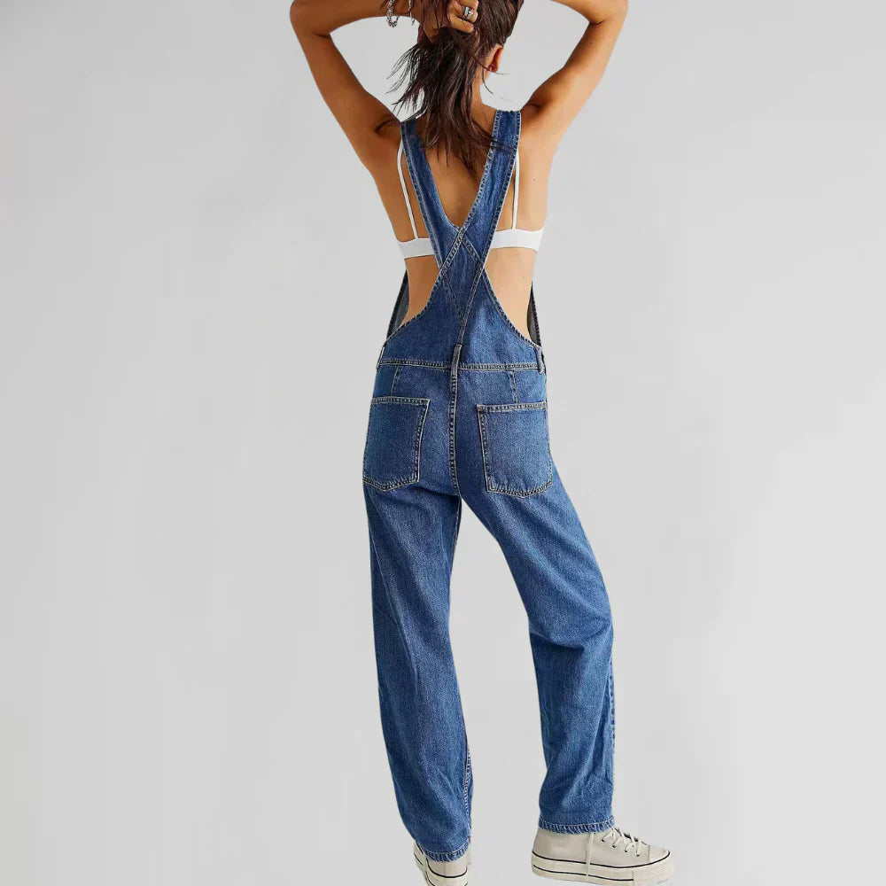 Charlotte Mono Vaquero para Mujer – Jumpsuit Denim Elegante Casual Chic