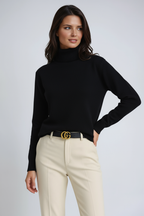 Mave Jersey de Cuello Alto para Mujer – Suéter de Punto Elegante Invierno Chic