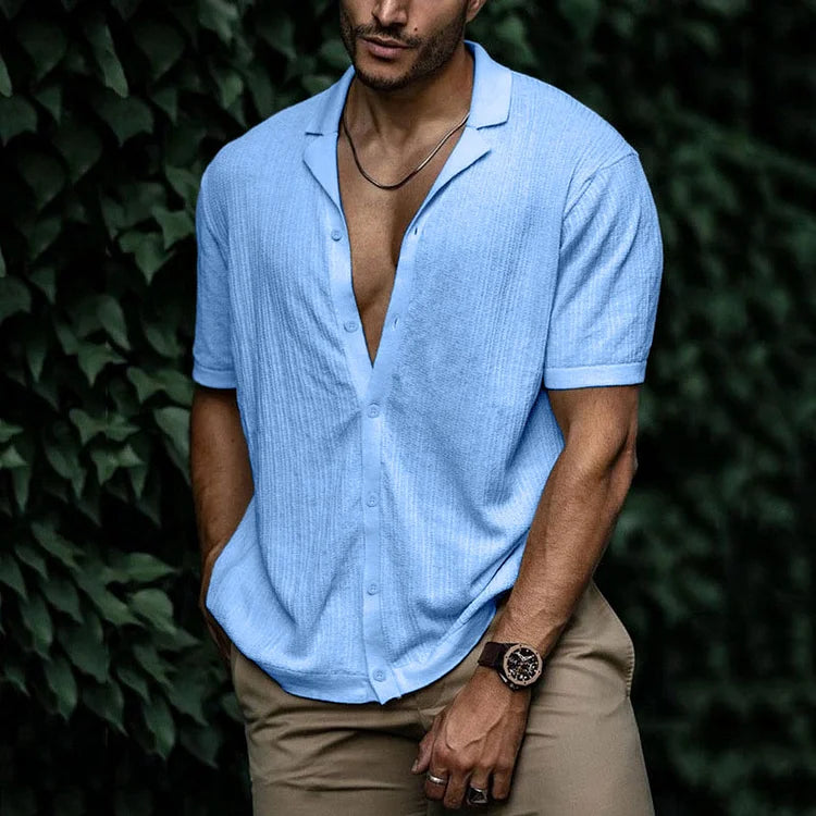 Leandro Camisa de Lino para Hombre – Camisa Verano Casual Elegante