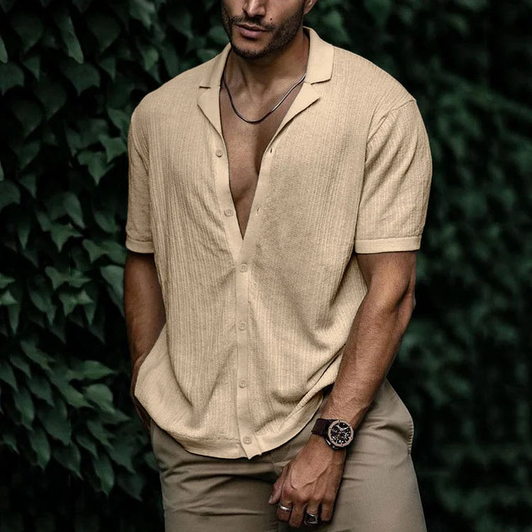 Leandro Camisa de Lino para Hombre – Camisa Verano Casual Elegante