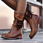 Alessia Botines de Cuero para Mujer – Botas Elegantes Casual Chic Premium