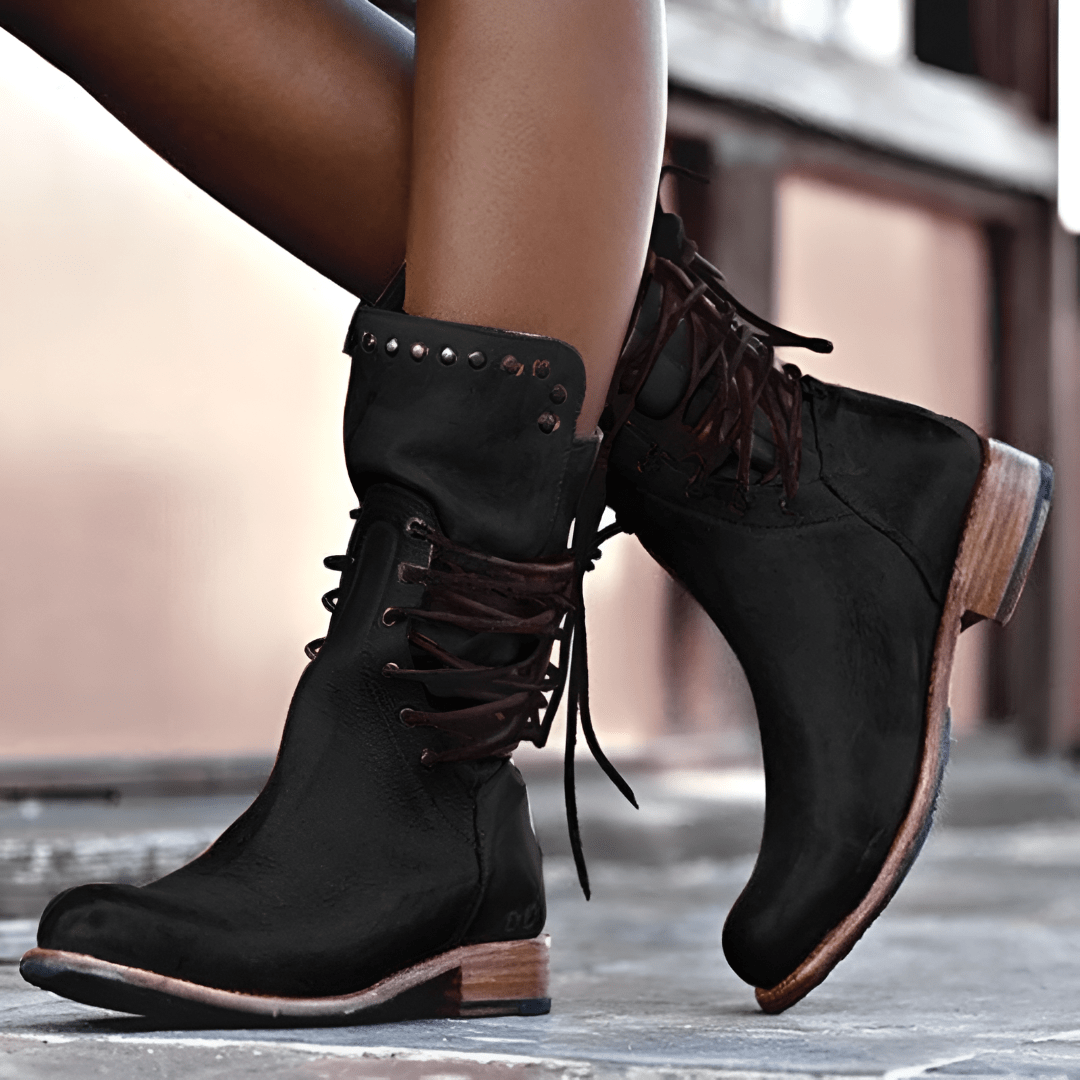 Alessia Botines de Cuero para Mujer – Botas Elegantes Casual Chic Premium