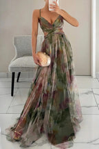 Bella Vestido Largo Floral para Mujer – Vestido Veraniego Elegante y Fluido Chic