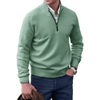 Adrian Jersey con Cremallera para Hombre – Suéter Elegante Cachemira Chic