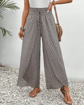 Sophia Pantalón Mujer – Pantalón Palazzo de Talle Alto con Pierna Ancha Elegante