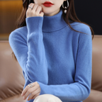 Emma Jersey de Cuello Alto para Mujer – 100% Cachemir Premium Elegante y Suave