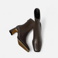 Madison Botines para Mujer – Botas Vintage Punta Cuadrada Invierno Chic