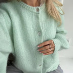 Addilyn Cárdigan para Mujer – Jersey Punto Elegante Casual Chic Invierno