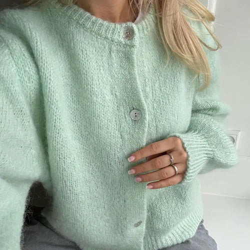 Addilyn Cárdigan para Mujer – Jersey Punto Elegante Casual Chic Invierno