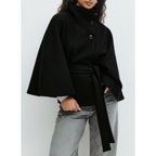 Charlotte Abrigo Capa para Mujer – Abrigo Elegante de Invierno con Cinturón
