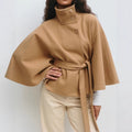 Charlotte Abrigo Capa para Mujer – Abrigo Elegante de Invierno con Cinturón