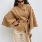Charlotte Abrigo Capa para Mujer – Abrigo Elegante de Invierno con Cinturón