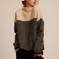 Arla Jersey de Cuello Alto para Mujer – Suéter de Cachemir Oversize Elegante