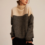 Arla Jersey de Cuello Alto para Mujer – Suéter de Cachemir Oversize Elegante