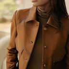 Anita Chaqueta de Cuero para Mujer – Blazer Elegante de Piel Premium Chic