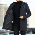 Lucas Chaqueta de Invierno para Hombre – Abrigo Largo Impermeable con Capucha Ajustable