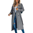 Brielle Trench Largo para Mujer – Abrigo Elegante Entretiempo Chic