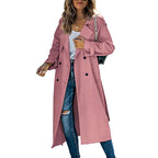 Brielle Trench Largo para Mujer – Abrigo Elegante Entretiempo Chic