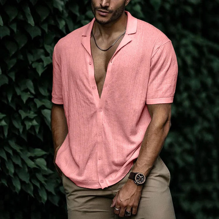 Leandro Camisa de Lino para Hombre – Camisa Verano Casual Elegante