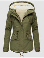 Claire Chaqueta de Invierno para Mujer – Abrigo Impermeable Elegante con Capucha