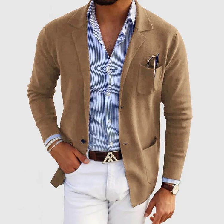 Mateo Blazer para Hombre – Americana Elegante de Lana con Estilo Casual y Atemporal