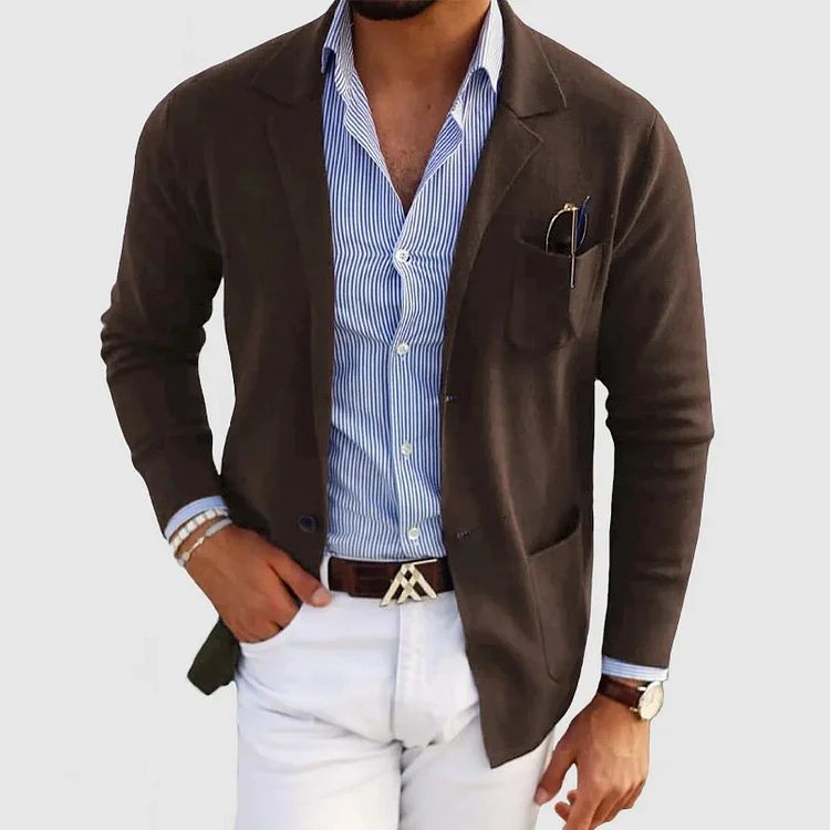 Mateo Blazer para Hombre – Americana Elegante de Lana con Estilo Casual y Atemporal