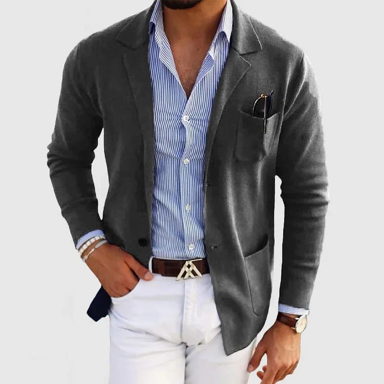 Mateo Blazer para Hombre – Americana Elegante de Lana con Estilo Casual y Atemporal