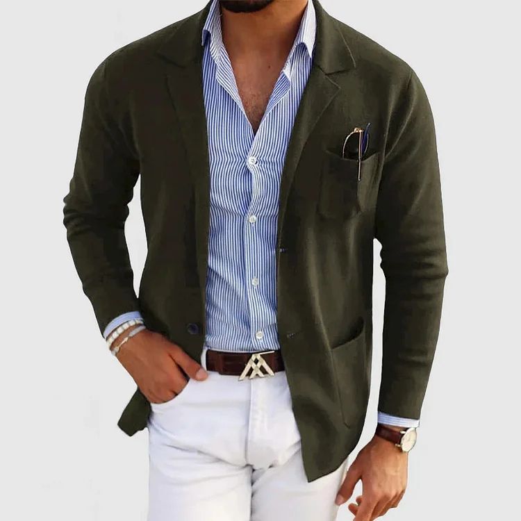 Mateo Blazer para Hombre – Americana Elegante de Lana con Estilo Casual y Atemporal