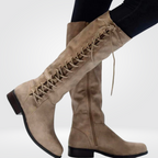 Avia Botas Altas para Mujer – Botas de Cuero Elegantes Antideslizantes