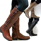 Avia Botas Altas para Mujer – Botas de Cuero Elegantes Antideslizantes