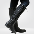 Avia Botas Altas para Mujer – Botas de Cuero Elegantes Antideslizantes
