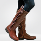 Avia Botas Altas para Mujer – Botas de Cuero Elegantes Antideslizantes