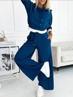 Aurora Conjunto Casual para Mujer – Set Cómodo Oversize de Dos Piezas Elegante