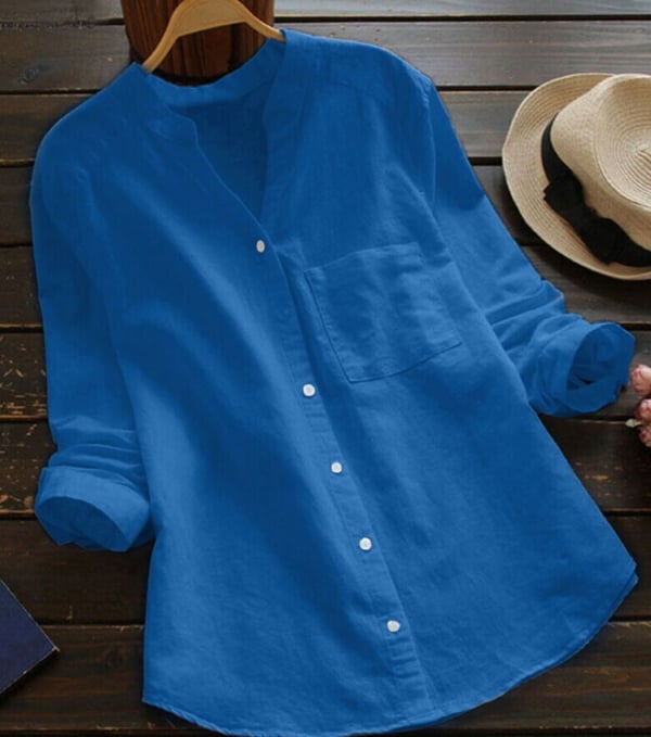 Aloyse Camisa de Lino y Algodón para Mujer – Blusa Oversize Elegante Verano