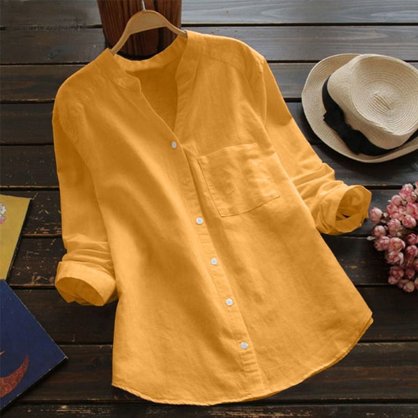 Aloyse Camisa de Lino y Algodón para Mujer – Blusa Oversize Elegante Verano